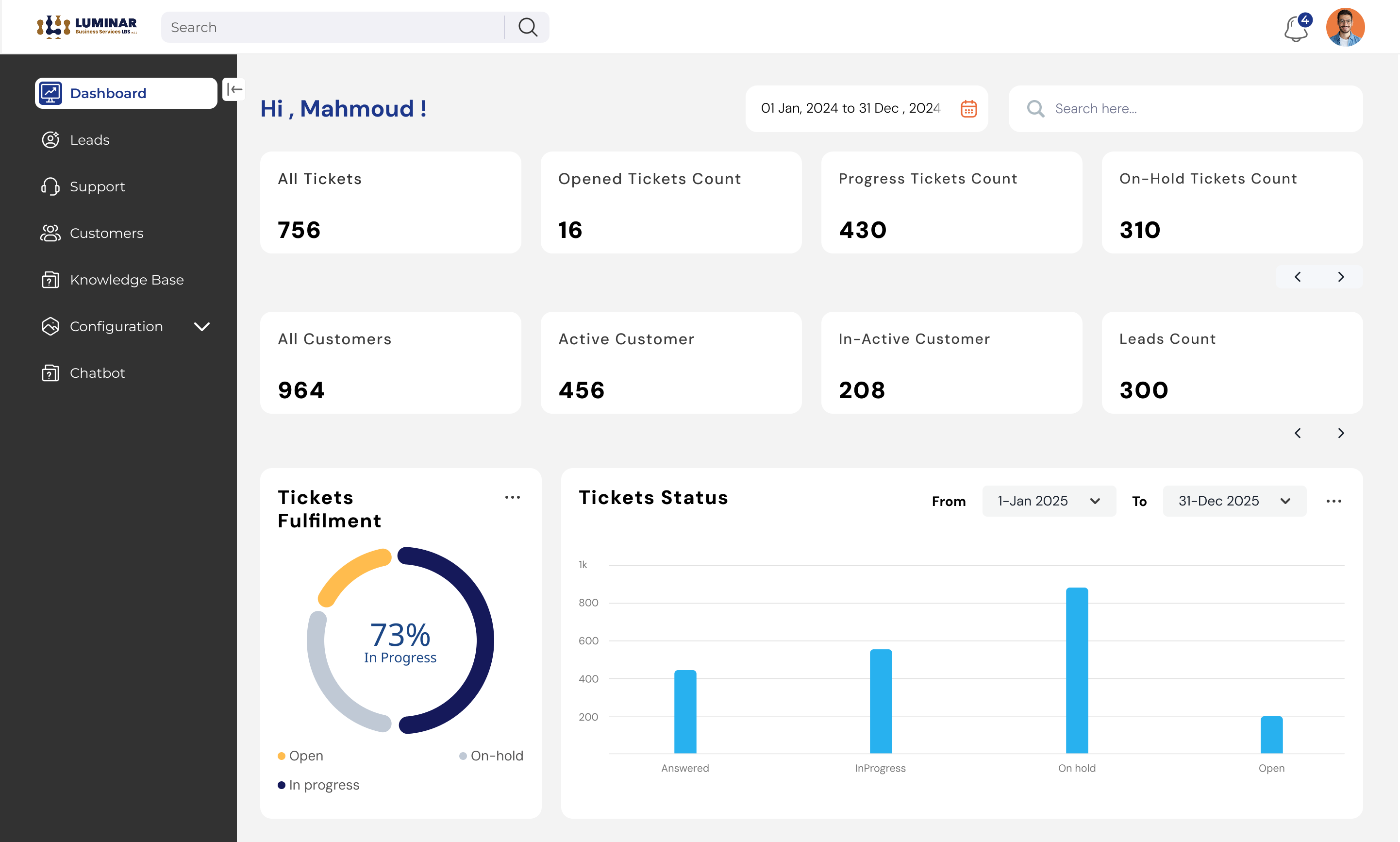 LBS CRM project screenshot